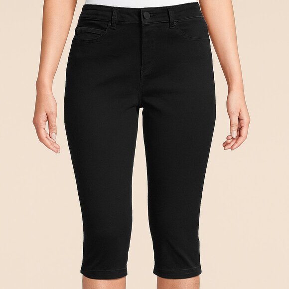 d Jeans Capri Length Black Size 10 EUC - Picture 1 of 8